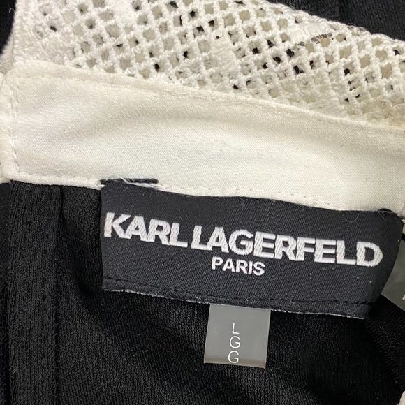 KARL LAGERFELD Top, Black and White, Size L, SKU 000301-13 - Picture 6 of 6